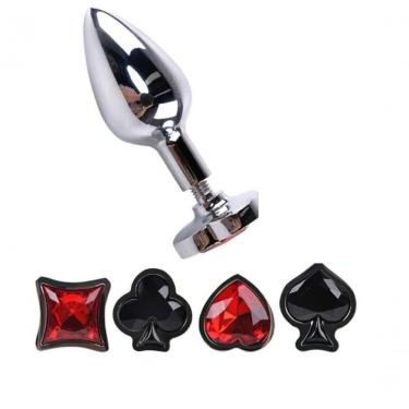 Imagem de Plug 5cm Com Kit De Pedras - Lovetoys - Prata