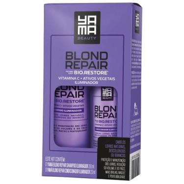 Imagem de Kit Shampoo E Condicionador Blond Repair Yama Profissional Tratamento 