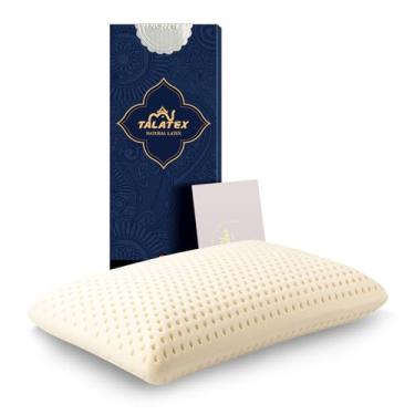 Imagem de TalatexHome Travesseiro Talalay 100% Látex Natural Premium, Ajuda A Aliviar Pressão, Sem Produtos Químicos De Espuma Viscoelástica, Embalagem Perfeita, Melhor Presente Com Capa Tencel Removível (Que