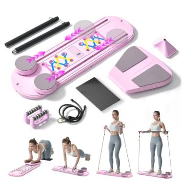 Imagem de Maksone Prancha De Pilates, Conjunto Treinamento Reformer Dobrável Portátil Para Exercícios Corpo Inteiro, Kit Versátil 6 Em 1 Com Rolo Abdominal Multifuncional, Equipamento Treino Core Casa