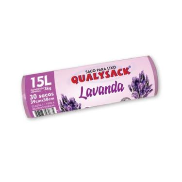 Imagem de Saco De Lixo Pia e Banheiro com Aroma Lavanda 30 Un - 15L - QualySack