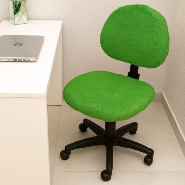 Imagem de Capa para Cadeira executiva sem braço estética Escritório pelúcia Pelo Curto (VERDE)