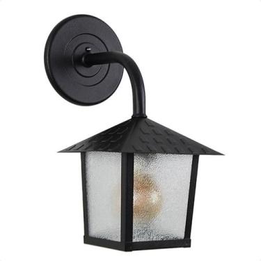 Imagem de Arandela de Parede Colonial Nina Quadrada Vidro Pontilhado E27 Bivolt 