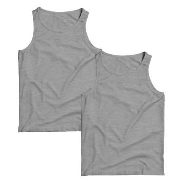 Imagem de Kit 2 Regatas Masculina Camiseta Lisa Premium Algodão Camisa - Basic F