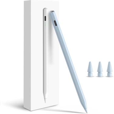 Imagem de Lápis para Apple iPad 9ª e 10ª geração, caneta Stylus de carga rápida para iPad A16/11-6ª geração, Air 27.9 cm/33.0 cm M3/M2/5th-3rd, Pro 33.0 cm/27.9 cm/M4/32.8 cm, Mini A17 Pro/6/5th-3rd, Pro 33.0