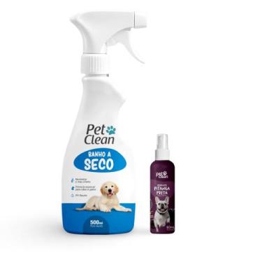 Imagem de Kit Perfume frutado para caes gatos cachorro + banho a seco higiene co