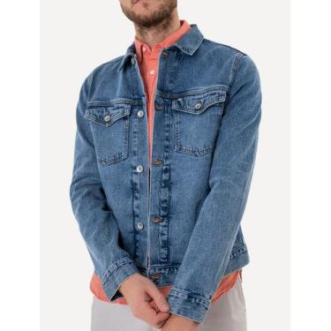 Imagem de Jaqueta Tommy Hilfiger Masculina Jeans Regular Trucker Calva Blue Azul