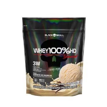 Imagem de Whey 100% HD Gourmet - Refil 450g - Black Skull Whey 100% HD Gourmet 450g Refil Baunilha