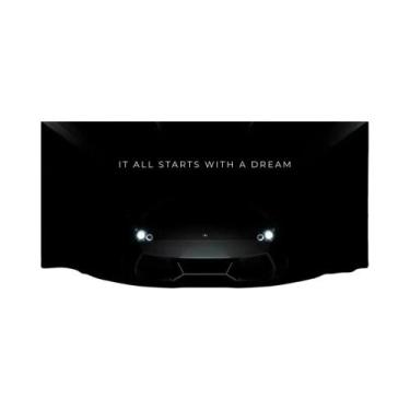 Imagem de Arte De Parede Em Tela De Carros Esportivos Motivacionais Para Homem, 