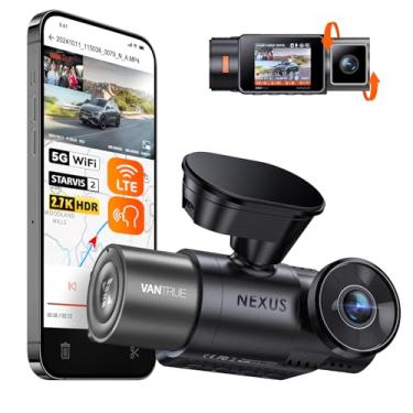 Imagem de Vantrue Câmera N2X 2.7K Uber Dash frontal e interna, câmera de painel duplo WiFi 5G para carro com visão noturna HDR IR, STARVIS 2, GPS, 2,5K/60FPS, suporte LTE, modo de estacionamento 24 horas por