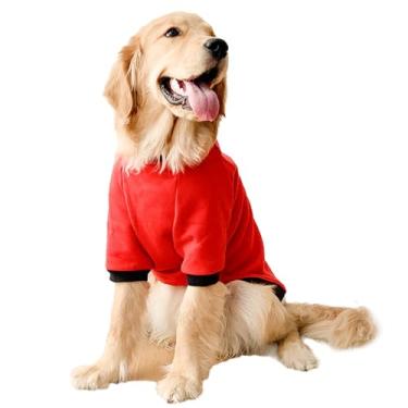 Imagem de ANIAC Suéter de outono para cachorro extragrande e menino, camisa de cachorro grande com mangas, moletons básicos para cães, roupas quentes para cães de estimação para raças grandes 37-50 kg (8GG,