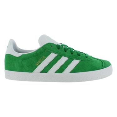 Imagem de adidas Tênis unissex infantil Gazelle, Verde/branco nuvem/verde, 17