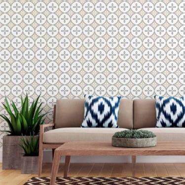 Imagem de Papel de Parede Adesivo Abstrato Azulejo N015177 0,58x3,00M - Adesivo 