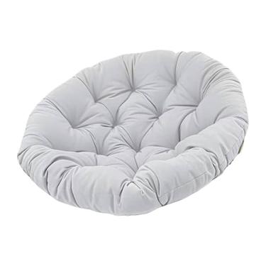 Imagem de ＡＷＨＡＯ Almofada para cadeira de rede, almofada para cadeira de balanço, confortável, elegante, redonda, multiuso, respirável, para assento de de jardim, Cinza