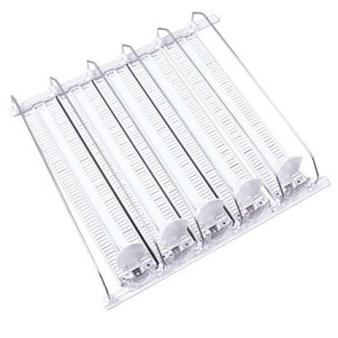 Imagem de Organizador de Latas de Refrigerante para Geladeira, Suporte para Bebidas Auto-empurrável de Largura Ajustável, Dispensador de Refrigerante de Deslizamento Fácil, Armazenamento