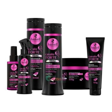 Imagem de Kit Haskell Shamp cond másc fluido leave in sérum Cavalo Forte Hidra 3