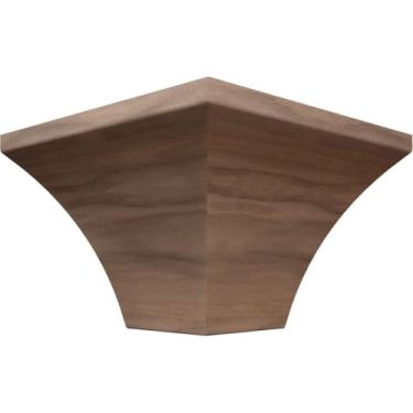 Imagem de 3 11/40.6 cm P x 4 3/40.6 cm A WM291 Americraft Solid Hardwood Stain Grade MiterLink Crown Molding Outside Corner, Walnut (Matches Moulding MLDW01X05WM291WA)