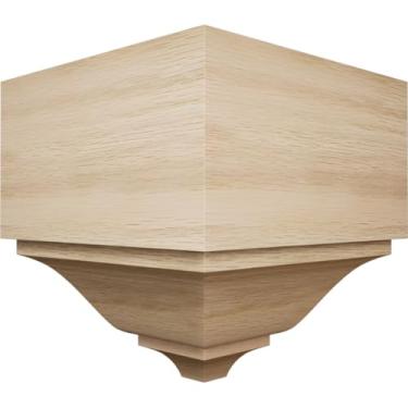 Imagem de 6 cm P x 14 cm A x 14 cm A x 14 cm L Americraft sólido grau de mancha bloco de moldagem de coroa externa universal para perfis de até 7 cm A x 6 cm, carvalho branco