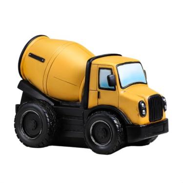 Imagem de WAIT FLY Misturador de cimento com desenho animado, cofrinho, cofrinho, cofre, caixa de armazenamento de dinheiro de moeda de resina