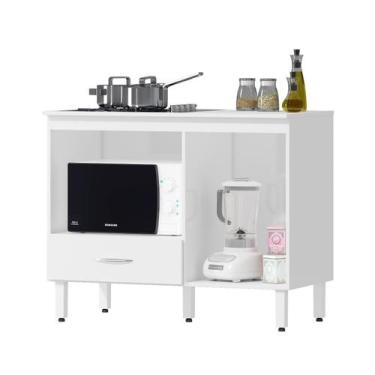 Imagem de Balcão para Cooktop 5 Bocas com Espaço para Forno 1 Porta 1 Gaveta Coz