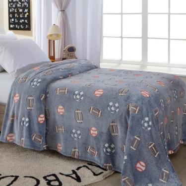 Imagem de Manta de Microfibra Esportes Shine Brilha No Escuro Solteiro 1,50x2,00