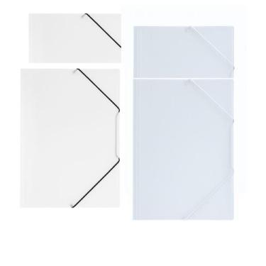 Imagem de Kit C/10 Pasta Aba Elastico Transparente Oficio 235x335mm - Plascony