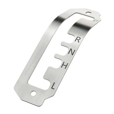 Imagem de Outopakkle Placa de corte de grade de câmbio com padrão de alavanca de câmbio compatível com Can-Am Defender HD10 HD9 HD8 2017-2025 Off-Road SxS Prata