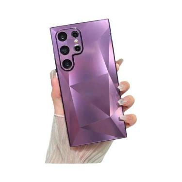 Imagem de Capa Fosca com Padrão de Diamante para Samsung Galaxy S22/S23/S24 Ultr