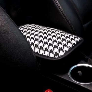 Imagem de MINGZAIQIPEI Protetor de almofada de console central de carro, capa de caixa de assento de apoio de braço guingão confortável / almofada universal para acessórios de almofada Auto/SUV (1)