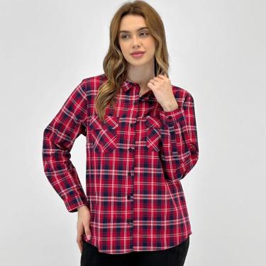 Imagem de Camisa Enfim Xadrez Manga Longa Feminina-Feminino