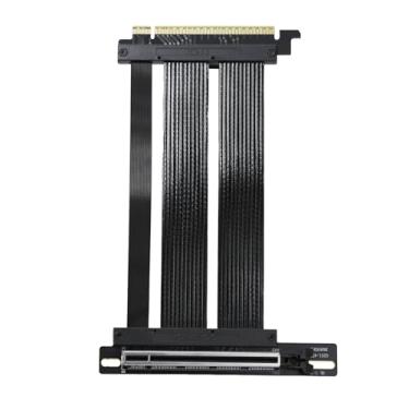 Imagem de GIGA-MEGA Cabo de elevação de ângulo reto PCIe X16 GEN5 PCIe 4.0 e 5.0 com suporte vertical GPU para RTX4090, RTX5090D, RX7900XT, RX9070 ATX (20 cm GEN5 preto)
