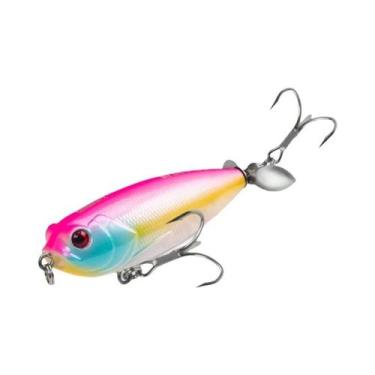Imagem de Isca de Pesca Flutuante 8.8g 55mm - Hélice Popper com Rotação de Cauda
