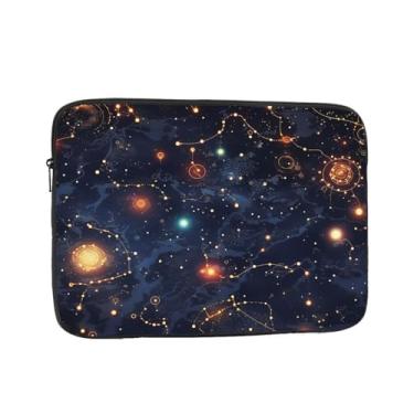 Imagem de Capa protetora para notebook com mapa de constelação de estrelas de 15 polegadas à prova de choque, resistente à água, bolsa de computador portátil, pasta para laptop para homens e mulheres