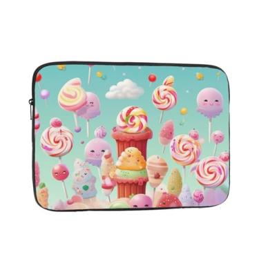 Imagem de Capa para laptop Candy Happy Bolsa de transporte para computador 12 polegadas Capa protetora para notebook