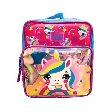 Imagem de Lancheira Escolar Térmica Unicórnio Arco Iris Rku5004L Rosa - Mundi