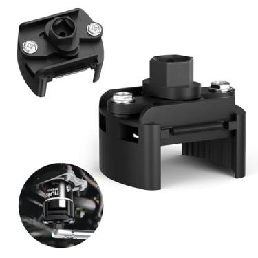 Imagem de POANES Chave de filtro de óleo universal, chave de filtro de óleo ajustável, 6 a 8 cm, ferramenta de filtro de óleo estilo tampa de 1/5.1 cm, serve para filtros de óleo giratórios pequenos e médios