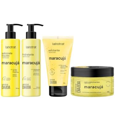 Imagem de Kit Banho Premium Labotrat Maracuja Completo 4 Produtos C/ Sais Corpo E Rosto Cheiro De Fruta