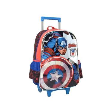 Imagem de Mochila Rodas Capitão América Escolar Avengers Meninos ul - Capitao Am