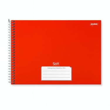 Imagem de Caderno Espiral 275X200Mm Capa Dura Cartografia 80Fls 04/Pt Stiff Slim Vermelho Fsc