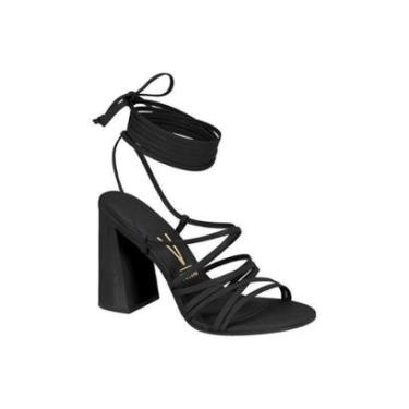 Imagem de Sandália Vizzano Salto Bloco Amarração Pelica-Feminino