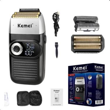Imagem de Shaver Recarregável Kemei Km 2026 Compacto Prático USB - FAZA