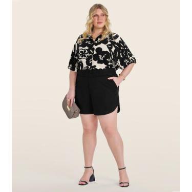 Imagem de Shorts Curto Plus Size Secret Glam Preto, Plus G3, Preto
