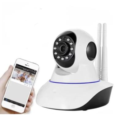 Imagem de Câmera Robô Ip 3 Antenas Wi-Fi Com Rotação 360 - Câmera Eletrônica Ip Wifi 360° 720p Sistema Yoosee/Yyp2p Sem Fio Sensor Noturna.