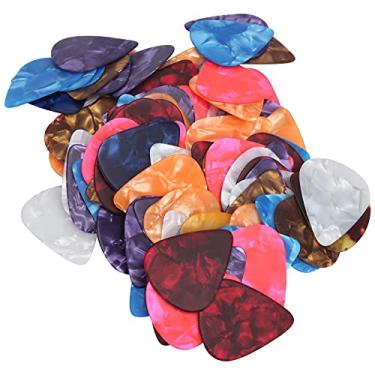 Imagem de Conjunto Colorido de Picareta de Guitarra, Celulóide Aparência Material Celulóide Colorido para Guitarras Elétricas para Acústico (0,46 * 100 peças)