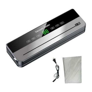 Imagem de Xgdsnly Máquina de Selagem a Vácuo, Máquina de Embalagem Selada, Cortador Embutido, Máquina de Selagem a Ar, Modos de Alimentos Secos E úmidos para Cozinha, N, Saco de vácuo cinza 100, Tamanho real