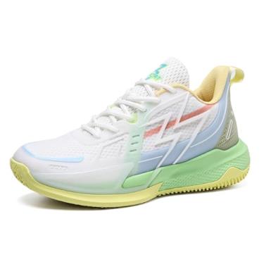 Imagem de Novetra Tênis de basquete masculino luminoso, resistente ao desgaste e antiderrapante, calçado esportivo para treinamento(Yellow,43 BR)
