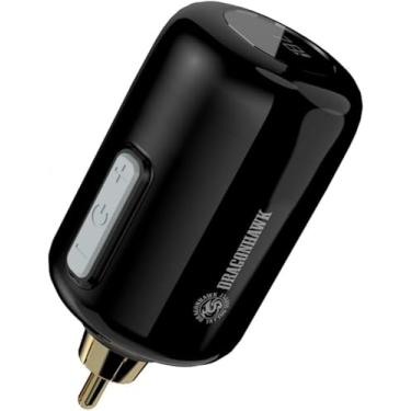 Imagem de Dragonhawk Fonte de alimentação de bateria Tattoo B3 sem fio para máquina de caneta de tatuagem, conector RCA sem fio da Mastlabs, visor digital pequeno e leve (preto)