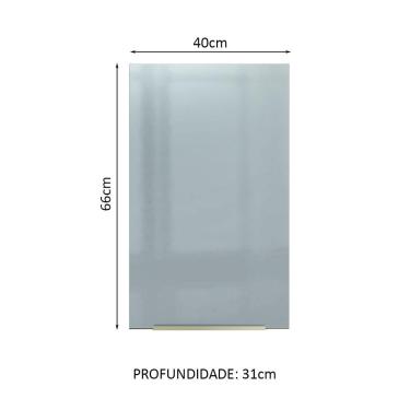 Imagem de Armário Aéreo Madesa Lux 40 cm 1 Porta - Rustic/Cinza