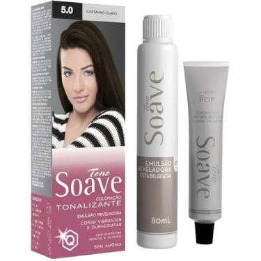 Imagem de Coloração Capilar Tonalizante Sem Amônia Tono Soave Capelli (5.0 Castanho Claro)