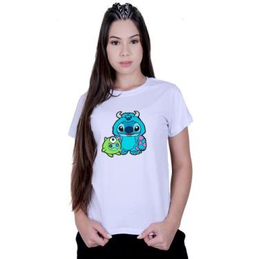 Imagem de Camiseta Baby Look Feminina Lilo And Monstros S.a - Lafre, Branco, G